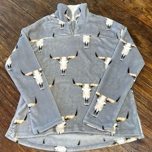 Peach Love Skull Pullover